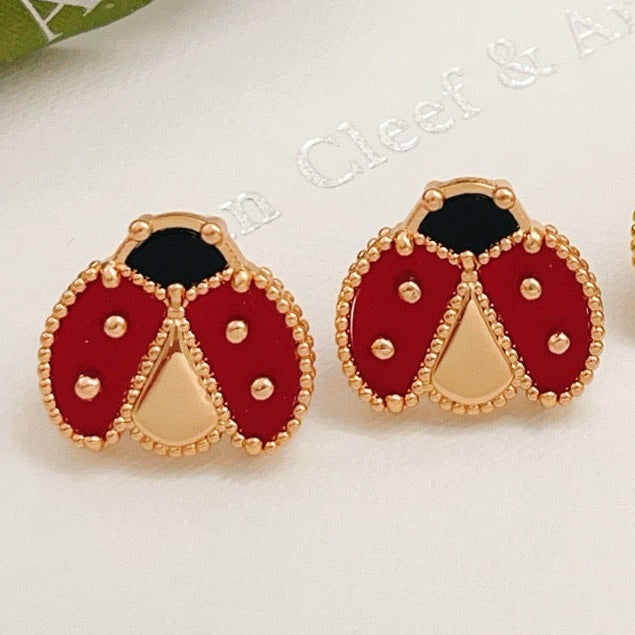 ??MIRA?¡¥LUCKY LADYBUG EARRINGS