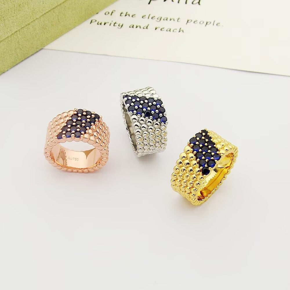 [MIRA]  PERLEE DIAMOND RING ,5-ROW DIAMOND-SET DESIGN