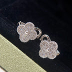 [MIRA]CLOVER 1 MOTIFS DIAMOND STUD EARRINGS SILVER