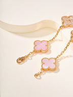[MIRA]New  CLOVER 5 MOTIFS  PINK MOP BRACELET COLLECTION