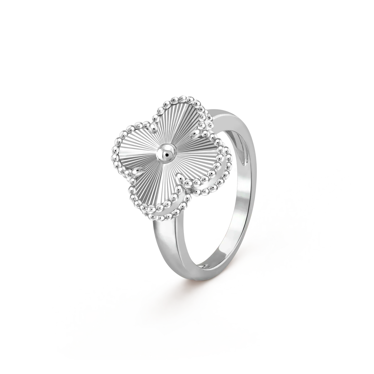 ??MIRA?¡¥CLOVER SILVER RING
