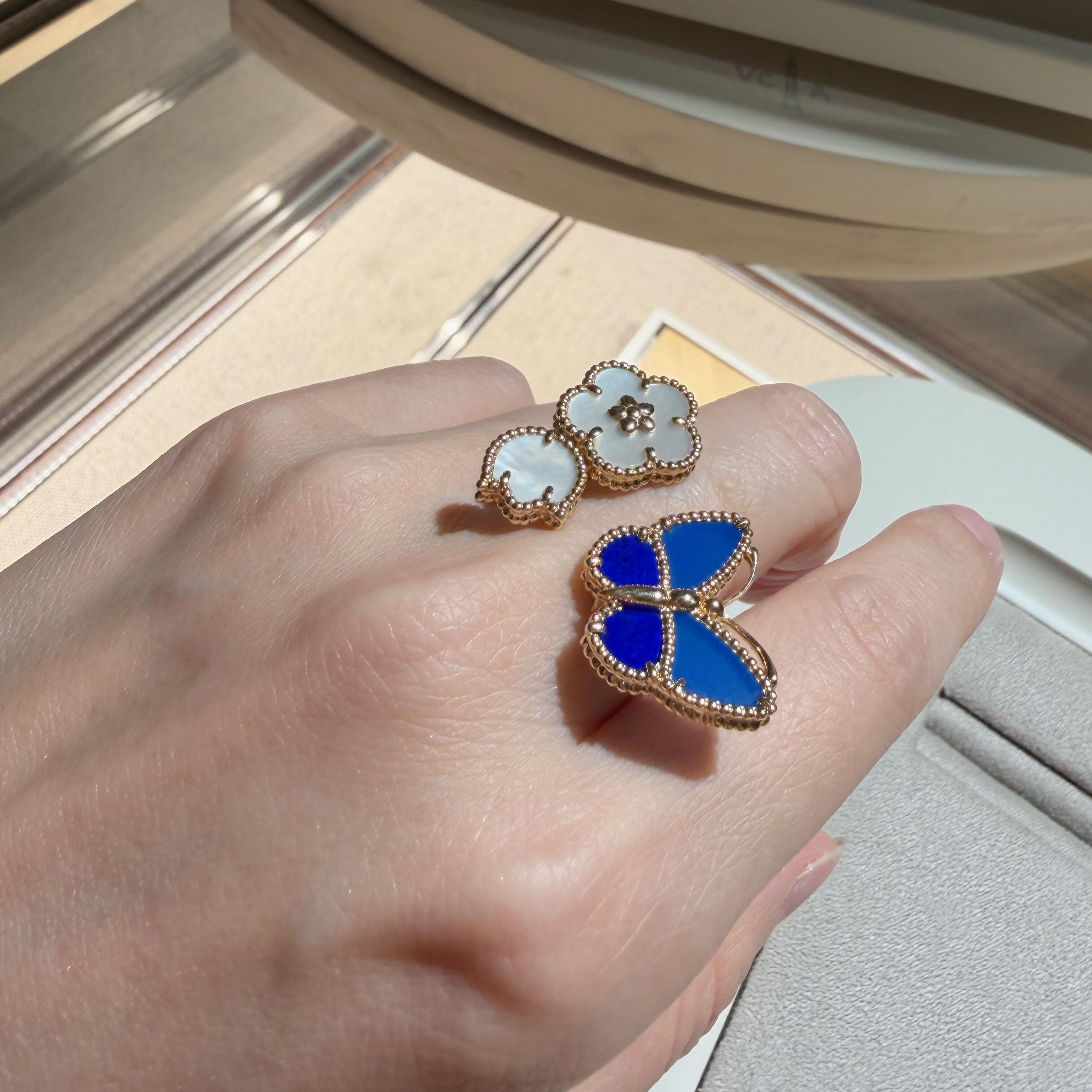 [MIRA] 2026 NEW MODEL SPRING LUCKY 3 MOTIF GOLD RING