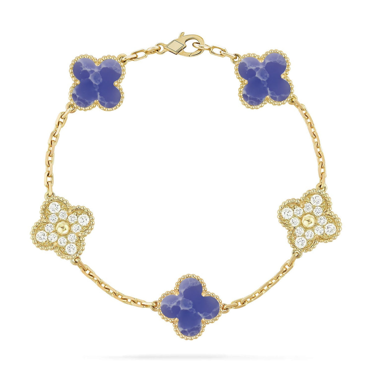 [MIRA]New CLOVER 5 MOTIF BLUE VEINS BRACELET COLLECTION