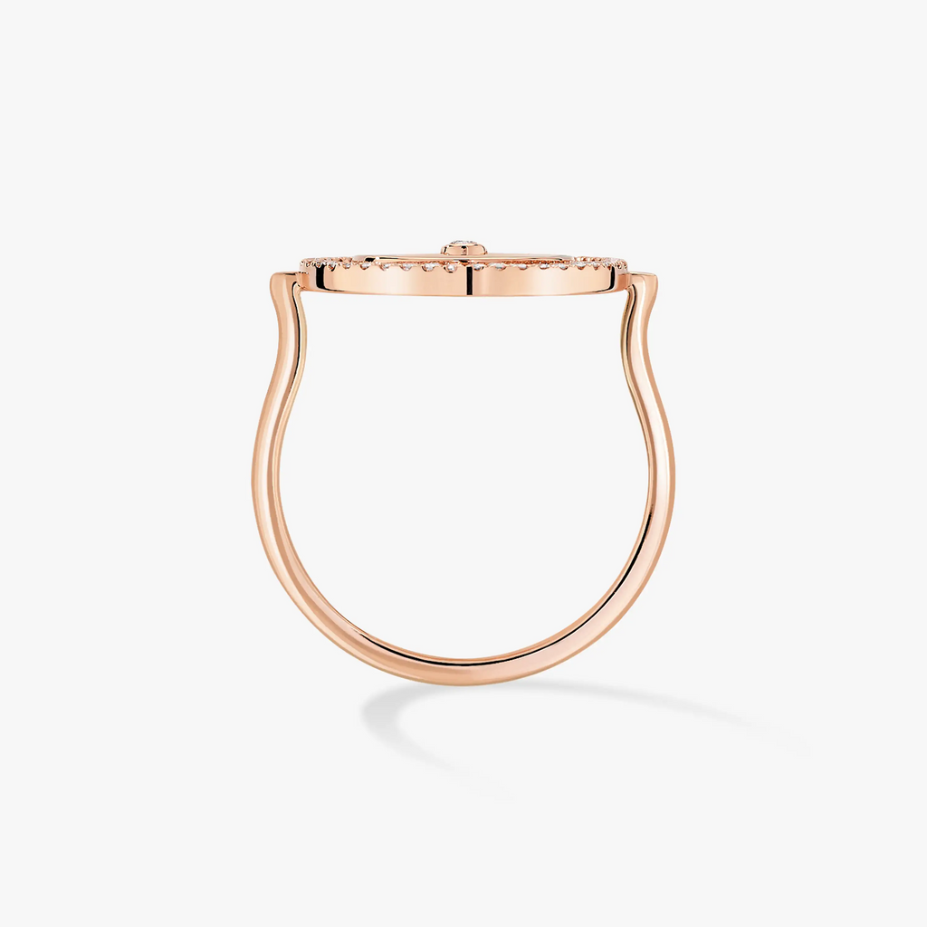 [MIRA]LUCKY MOVE PINK GOLD DIAMOND RING
