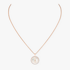 [MIRA]  MOVE 1 DIAMOND WHITE MOTHER OF PEARL PINK GOLD DIAMOND NECKLACE