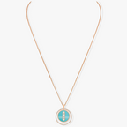 [MIRA]  MOVE 3 DIAMONDS TURQUOISE PINK GOLD DIAMOND NECKLACE