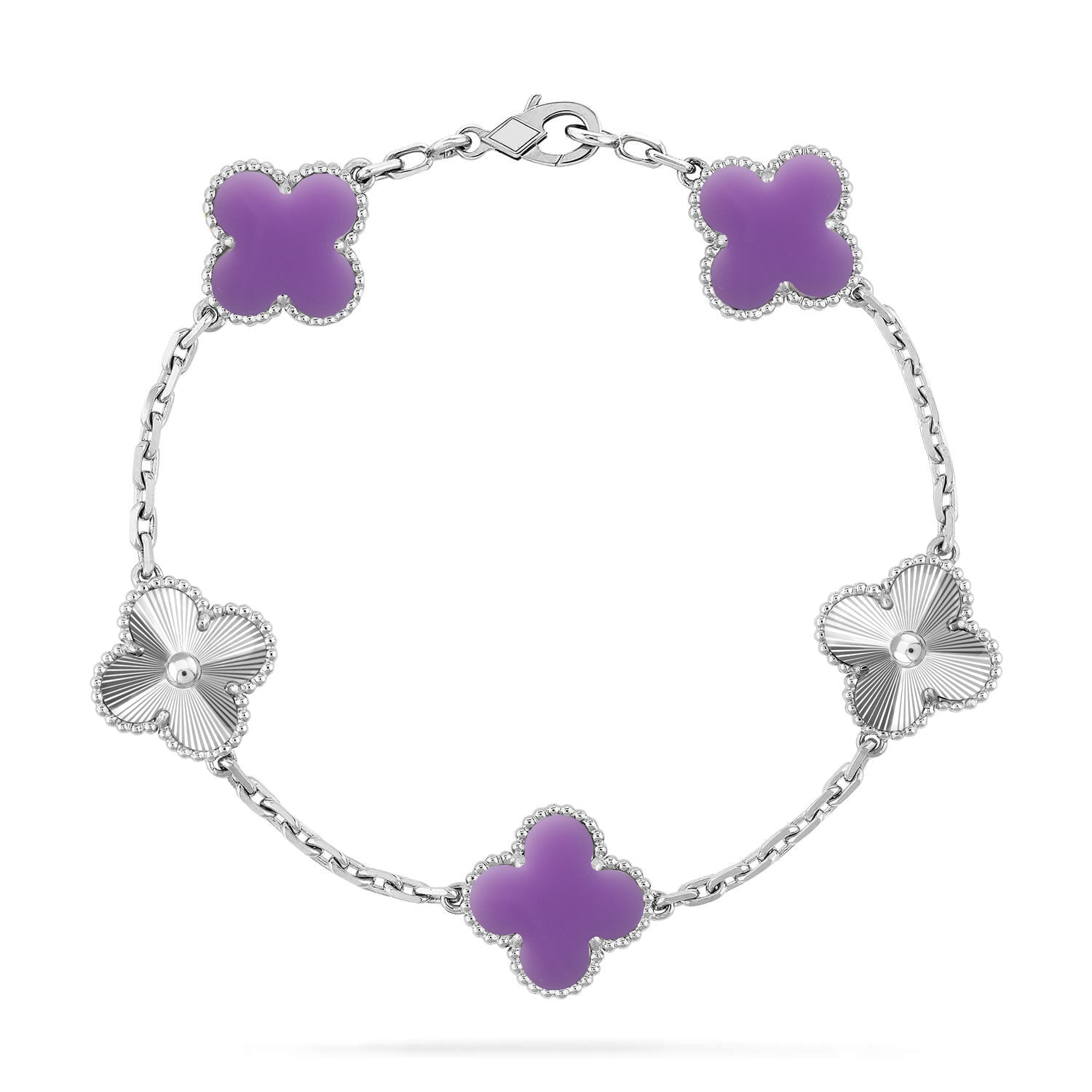 [MIRA]New CLOVER 5 MOTIF LIGHT PURPLE BRACELET COLLECTION
