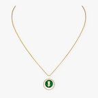 [MIRA]  MOVE 1 DIAMOND MALACHITE GOLD DIAMOND NECKLACE