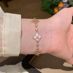 ??MIRA?¡¥CLOVER 5 MOTIF PINK BLUE RED WHITE BRACELET