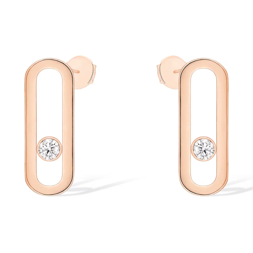 [MIRA] MOVE UNO SMALL 1 DIAMOND EARRINGS