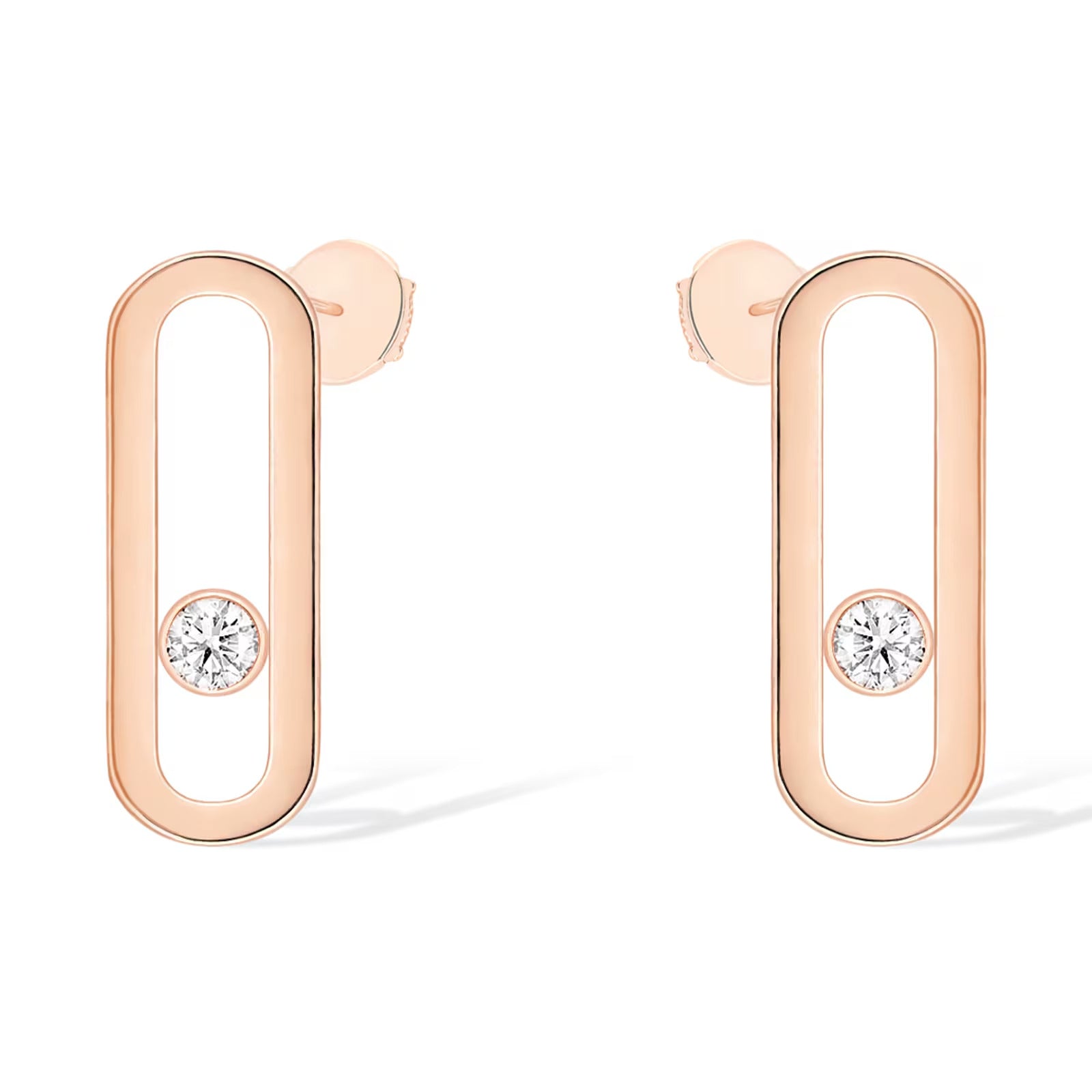 [MIRA] MOVE UNO SMALL 1 DIAMOND EARRINGS