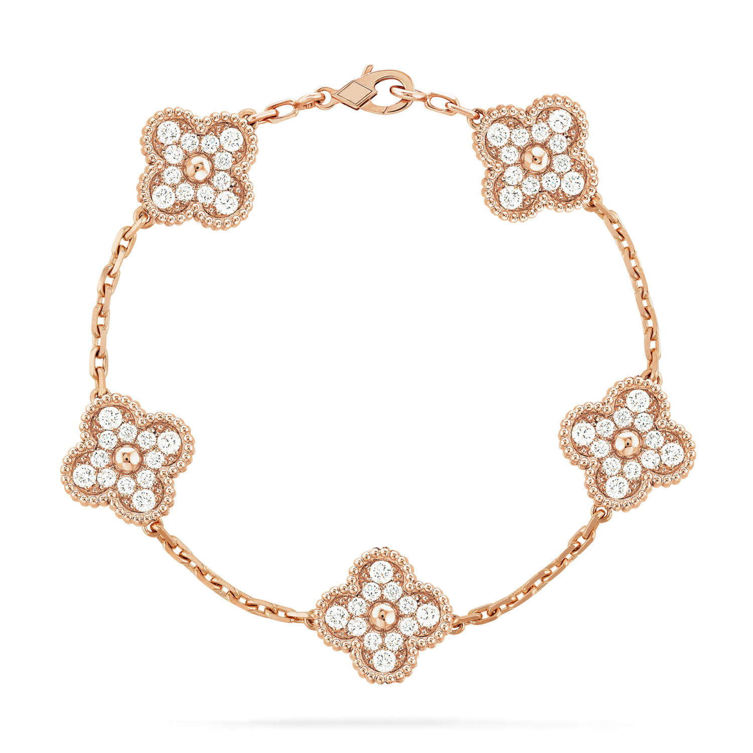 [MIRA] New  CLOVER 5 MOTIF FULL DIAMOND BRACELET COLLECTION