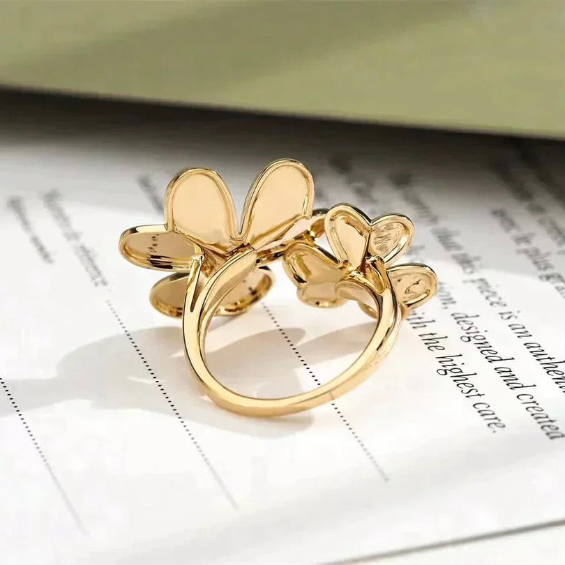 ??MIRA?¡¥CLOVER COMOS GOLD DIAMOND RING