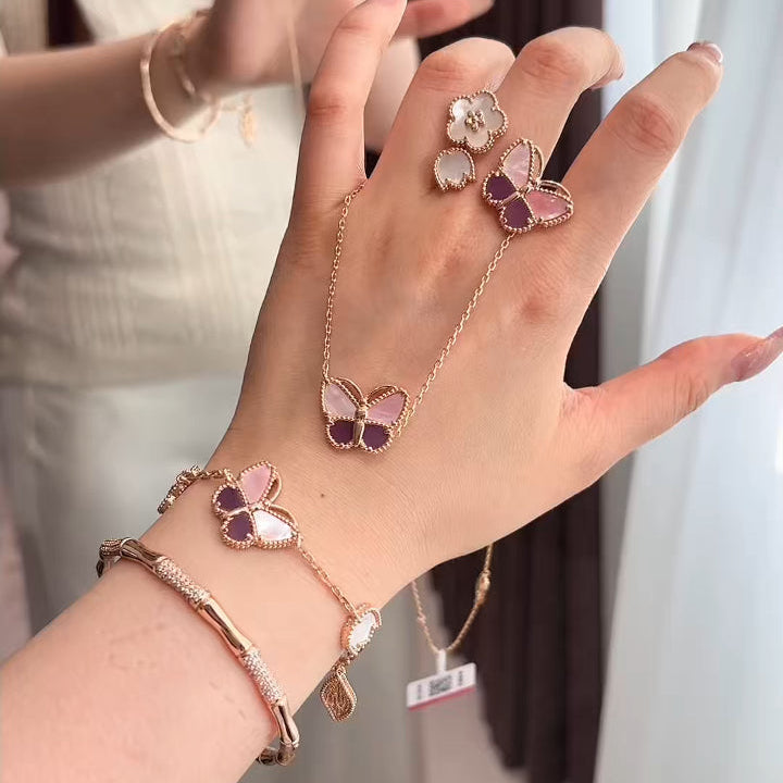 [MIRA] 26 NEW CLOVER LUCKY LIGHT PURPLE SET