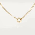 ??MIRA?¡¥LOVE NECKLACE 16MM 2 DIAMONDS