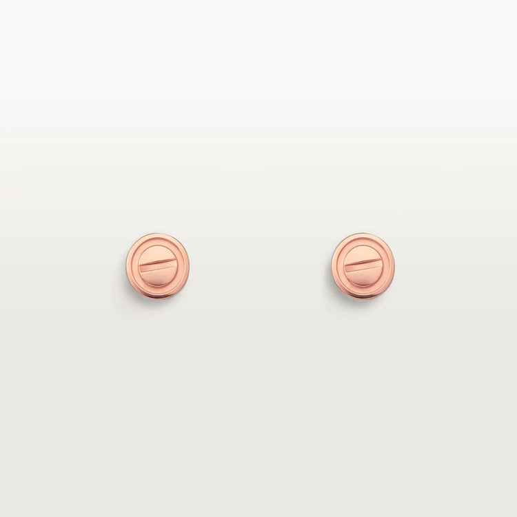 ??MIRA?¡¥LOVE EARRINGS PINK GOLD 10MM
