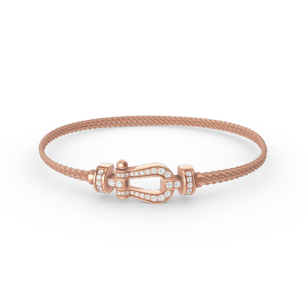 ??MIRA?¡¥FORCE SMALL HORSESHOE  DIAMOND CHAIN ROPE BRACELET