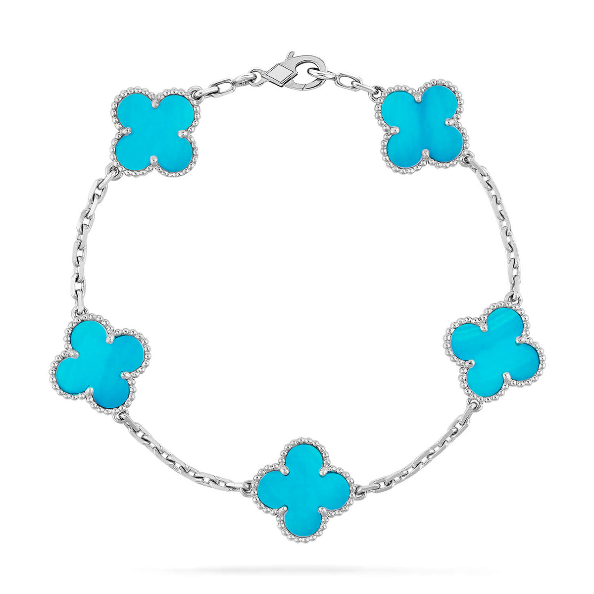 [MIRA]New  CLOVER 5 MOTIF TURQUOISE BRACELET COLLECTION