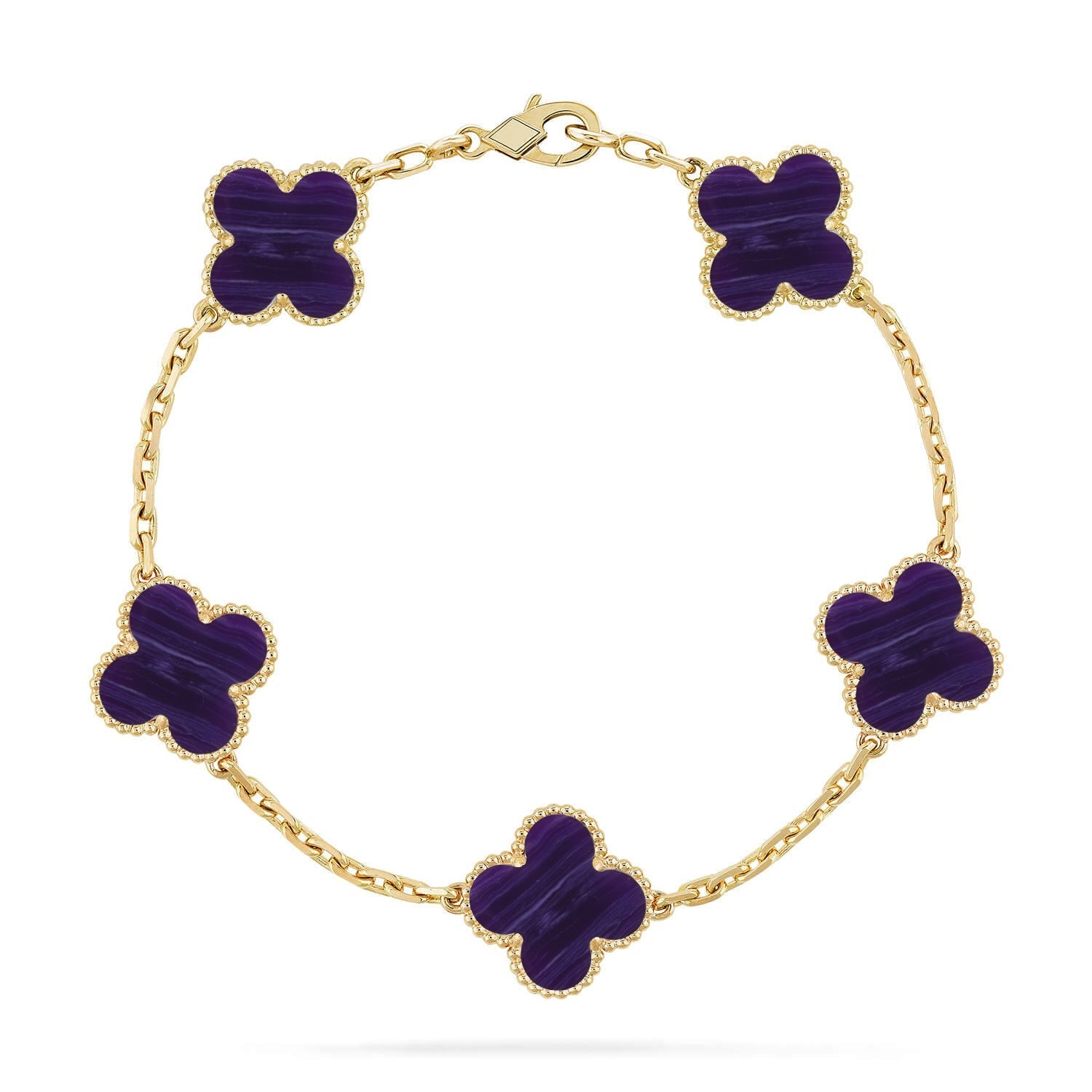 [MIRA]New CLOVER 5 MOTIF PURPLE STRIPES BRACELET COLLECTION