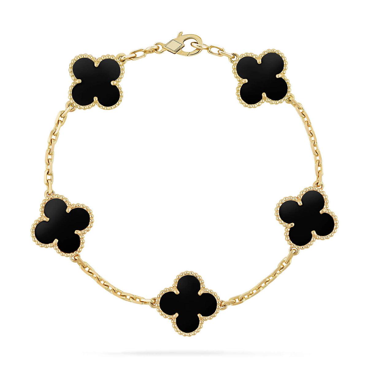 [MIRA]New CLOVER 5 MOTIF ONYXS BRACELET COLLECTION