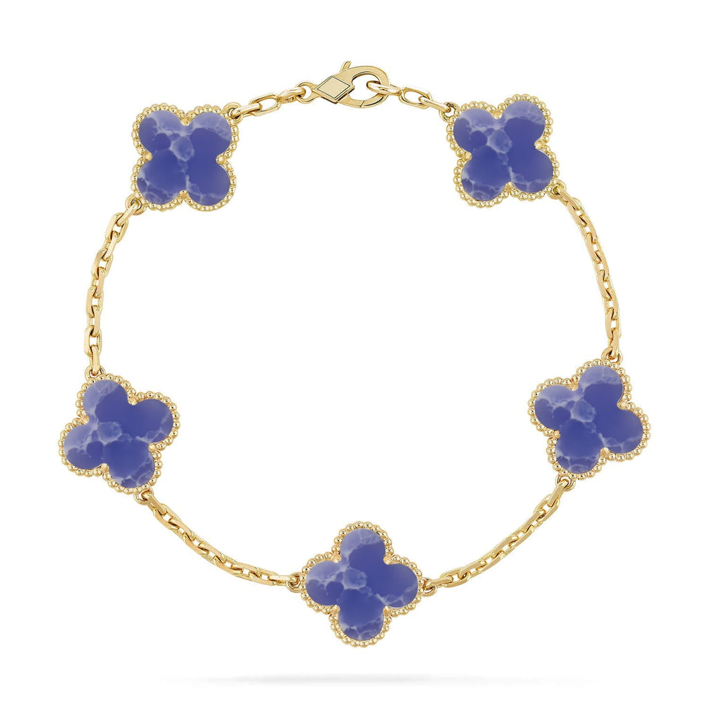 [MIRA]New CLOVER 5 MOTIF BLUE VEINS BRACELET COLLECTION