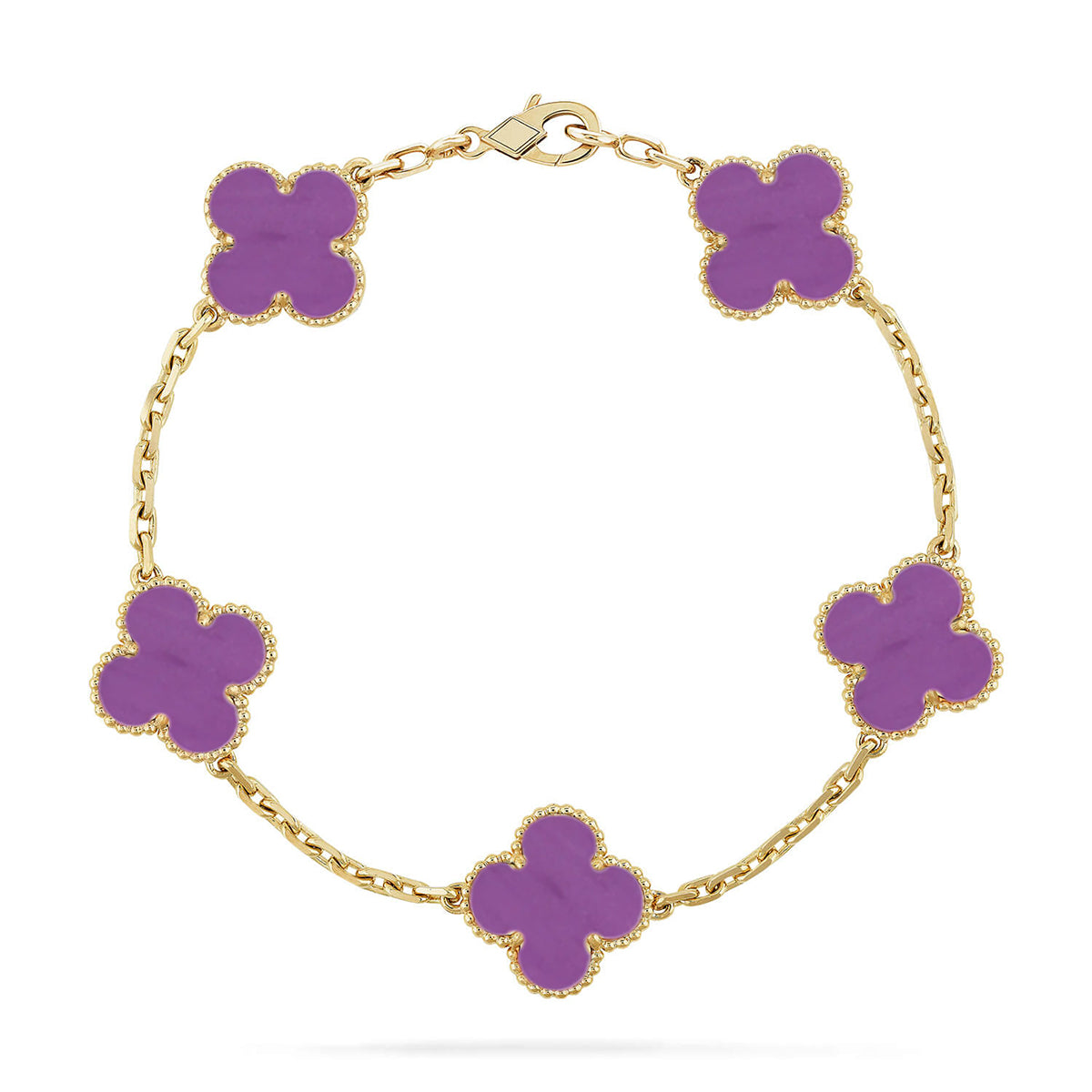 [MIRA]New  CLOVER 5 MOTIF VIOLET BRACELET COLLECTION