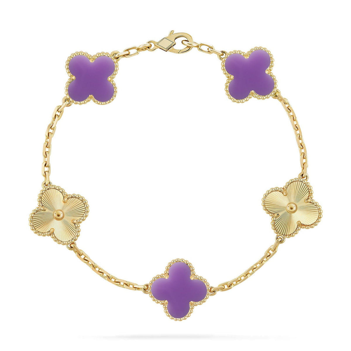 [MIRA]New CLOVER 5 MOTIF LIGHT PURPLE BRACELET COLLECTION