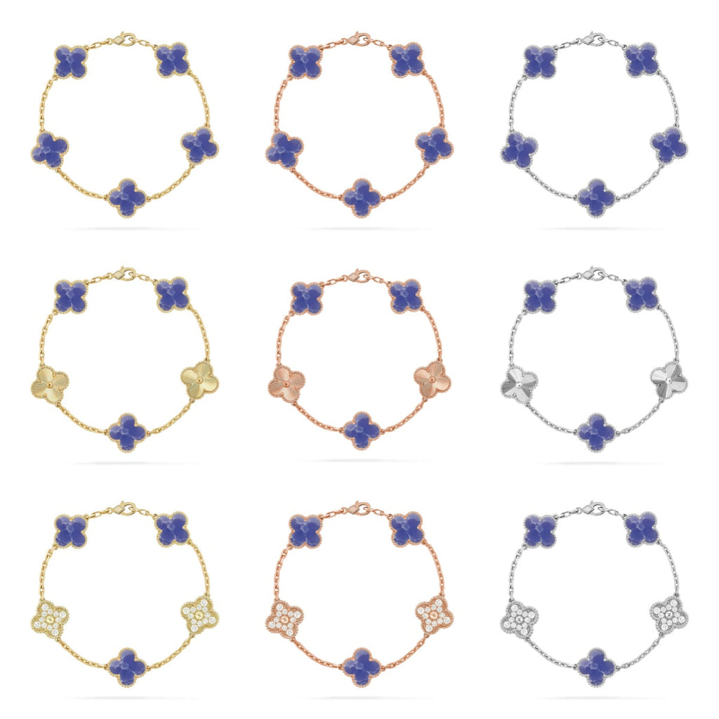 [MIRA]New CLOVER 5 MOTIF BLUE VEINS BRACELET COLLECTION