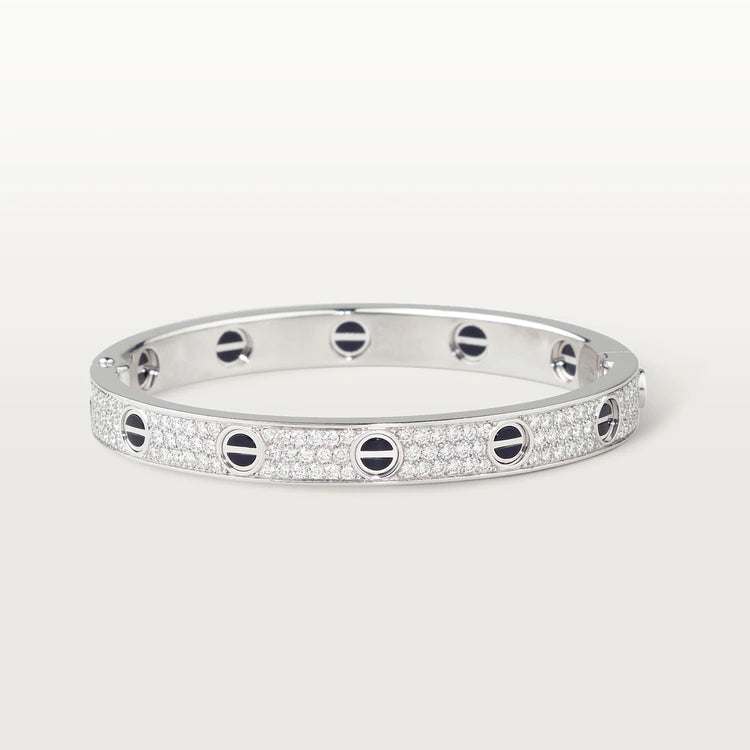 ??MIRA?¡¥LOVE BRACELET 6.1MM DIAMOND-PAVED CERAMIC