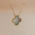 ??MIRA?¡¥CLOVER 15MM  GRAY MOTHER OF PEARL NECKLACE