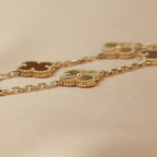 [MIRA]New  CLOVER 5 MOTIF RED CORNELIAN BRACELET COLLECTION