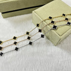 [??MIRA?¡¥]CLOVER 6 MOTIF  ONYXS BRACELET