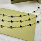 [??MIRA?¡¥]CLOVER 6 MOTIF  ONYXS BRACELET