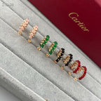 [MIRA] NEW COLORED GEMSTONE COLLECTION SMALL HOOP EARRINGS