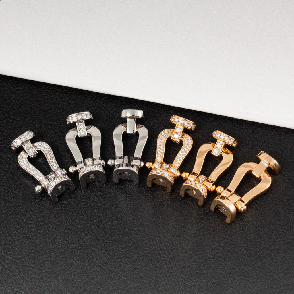 ??MIRA?¡¥FORCE LARGE HORSESHOE FULL DIAMOND BRACELET ROSE GOLD