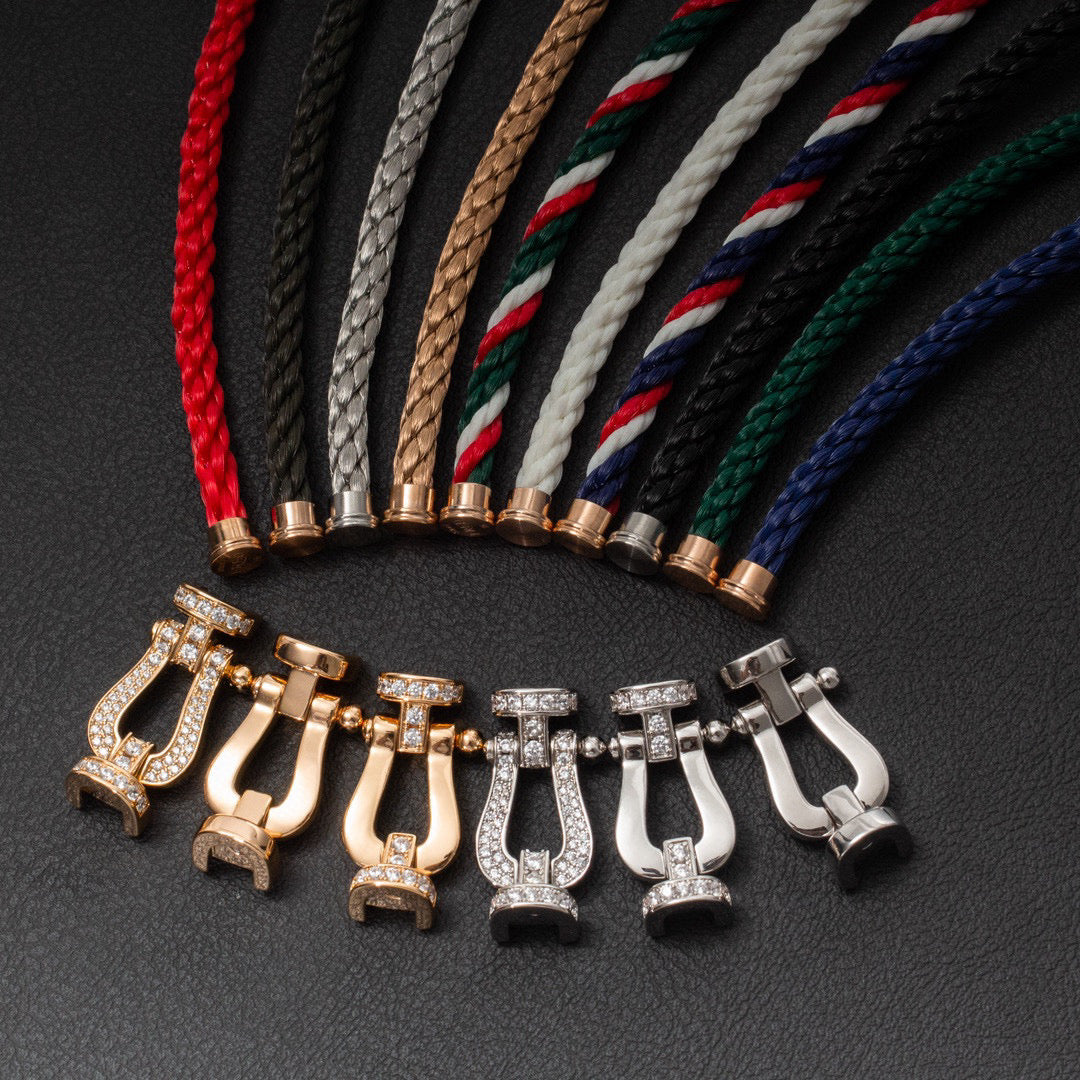 ??MIRA?¡¥FORCE LARGE HORSESHOE NO DIAMOND BRACELET GOLD