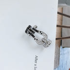 ??MIRA?¡¥FORCE LARGE HORSESHOE BLACK WHITE DIAMOND BRACELET ROSE GOLD