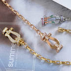 ??MIRA?¡¥FORCE LARGE HORSESHOE CLASP  METAL BRACELET