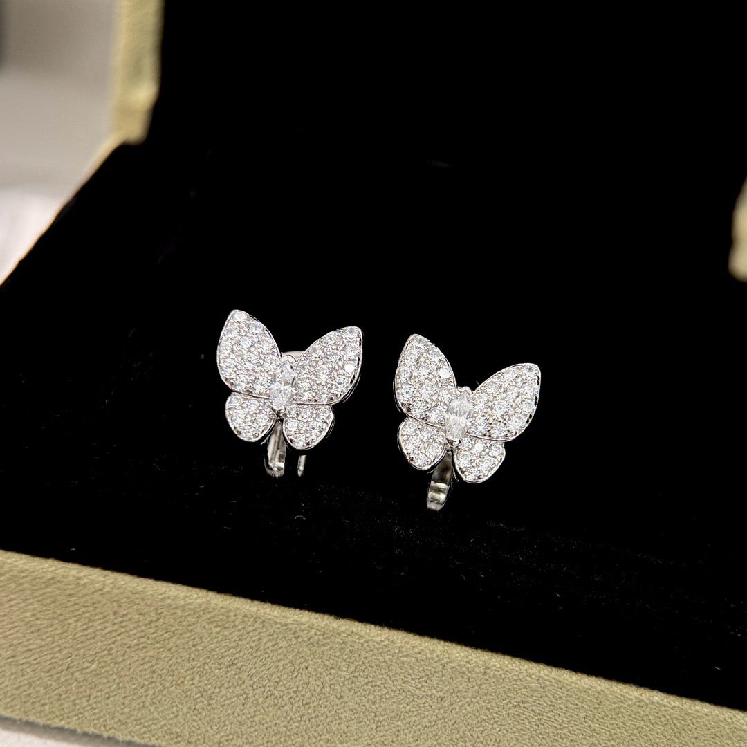 ??MIRA?¡¥BUTTERFLY ALL DIAMOND EARRINGS