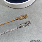 ??MIRA?¡¥FORCE SMALL HORSESHOE  DIAMOND CHAIN ROPE BRACELET
