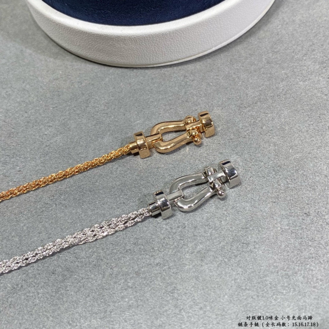 ??MIRA?¡¥FORCE SMALL HORSESHOE  DIAMOND CHAIN ROPE BRACELET
