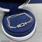 ??MIRA?¡¥FORCE SMALL HORSESHOE  DIAMOND CHAIN ROPE BRACELET