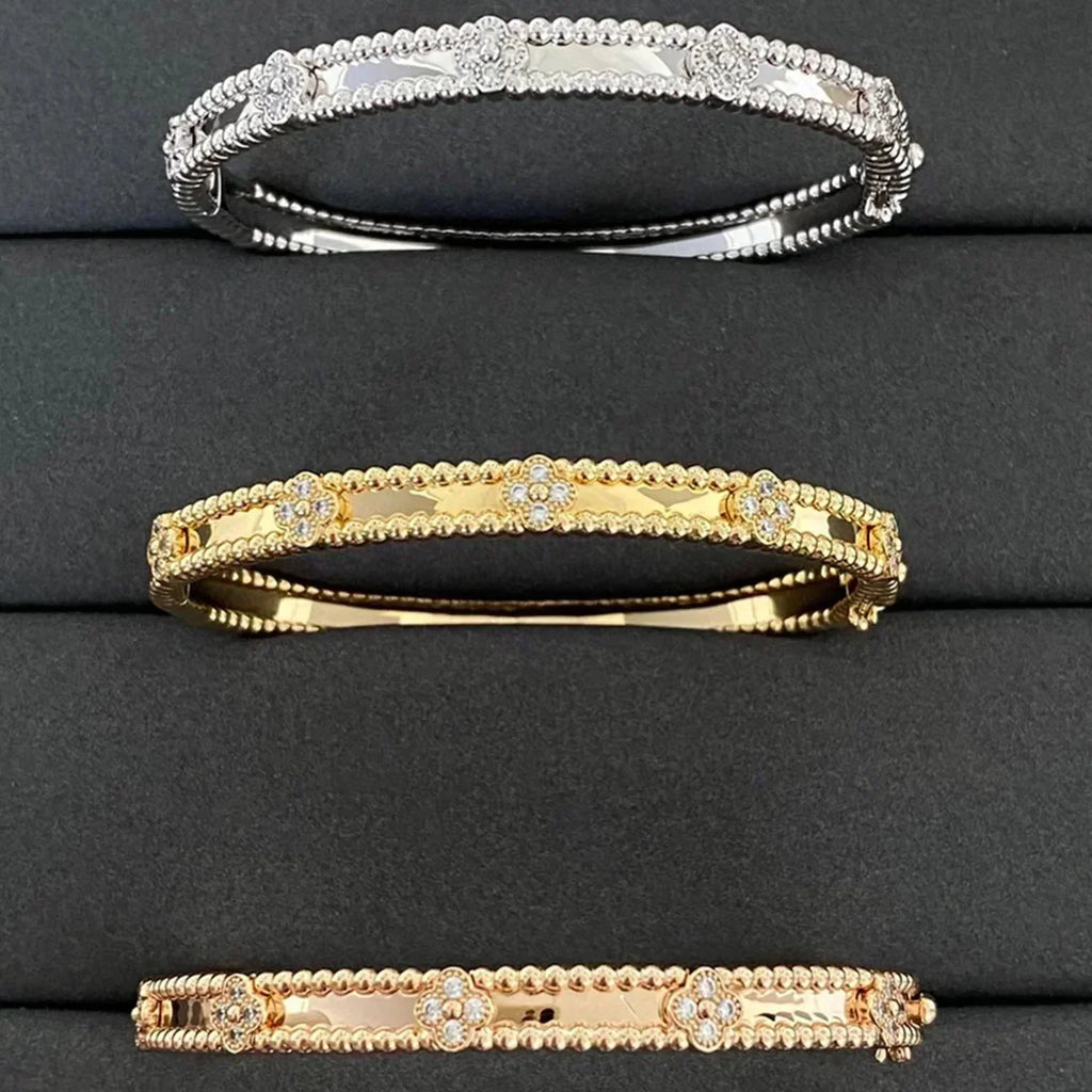 ??MIRA?¡¥CLOVER BRACELET 4MM DIAMONDS