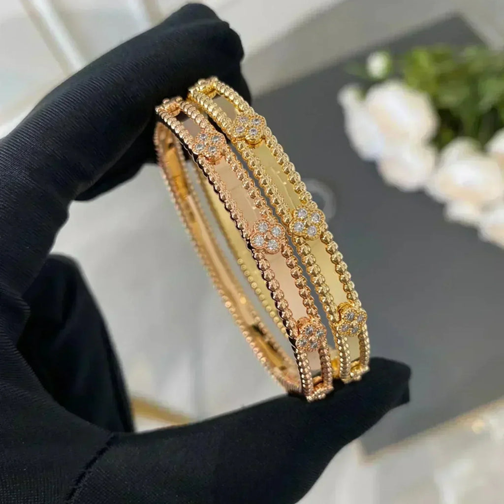 ??MIRA?¡¥CLOVER BRACELET 4MM DIAMONDS