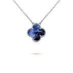 ??MIRA?¡¥CLOVER 15MM PIETERSITE NECKLACE SILVER