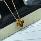 ??MIRA?¡¥CLOVER 15MM DIAMOND AND YELLOW TIGER'S EYE AGATE necklace
