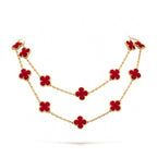 ??MIRA?¡¥CLOVER 20 MOTIFS CARNELIAN NECKLACE
