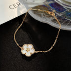 ??MIRA?¡¥LUCKY WHITE MOP PLUM BLOSSOM  BRACELET
