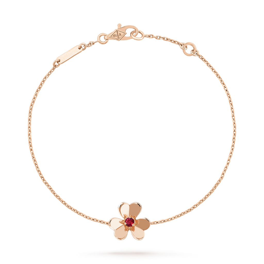 ??MIRA?¡¥FRIVOLE GOLD FLOWER PINK MALACHITE BRACELET