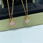 ??MIRA?¡¥CLOVER 15MM PINK MOTHER-OF-PEARL SINGLE FLOWER NECKLACE